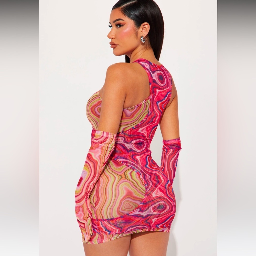 You Got It Mesh Dress Set - Multi Color - Picture 2 of 3